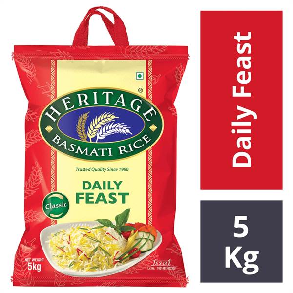 Daawat Heritage Daily Feast Basmati Rice - 5kg